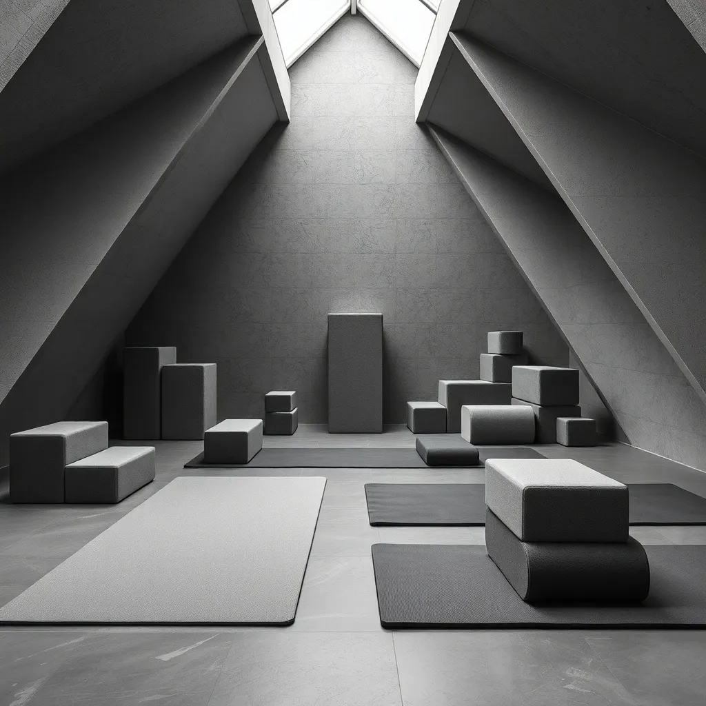 Technical yoga equipment, high-density foam blocks and natur