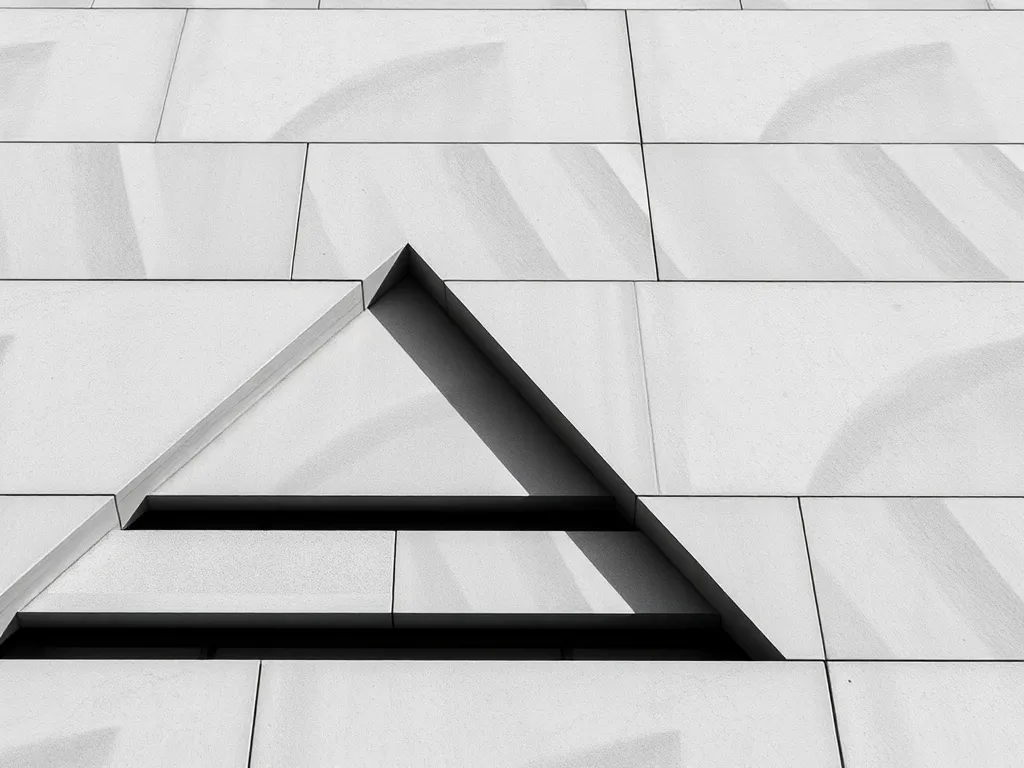 A high-contrast architectural close-up of a modern concrete